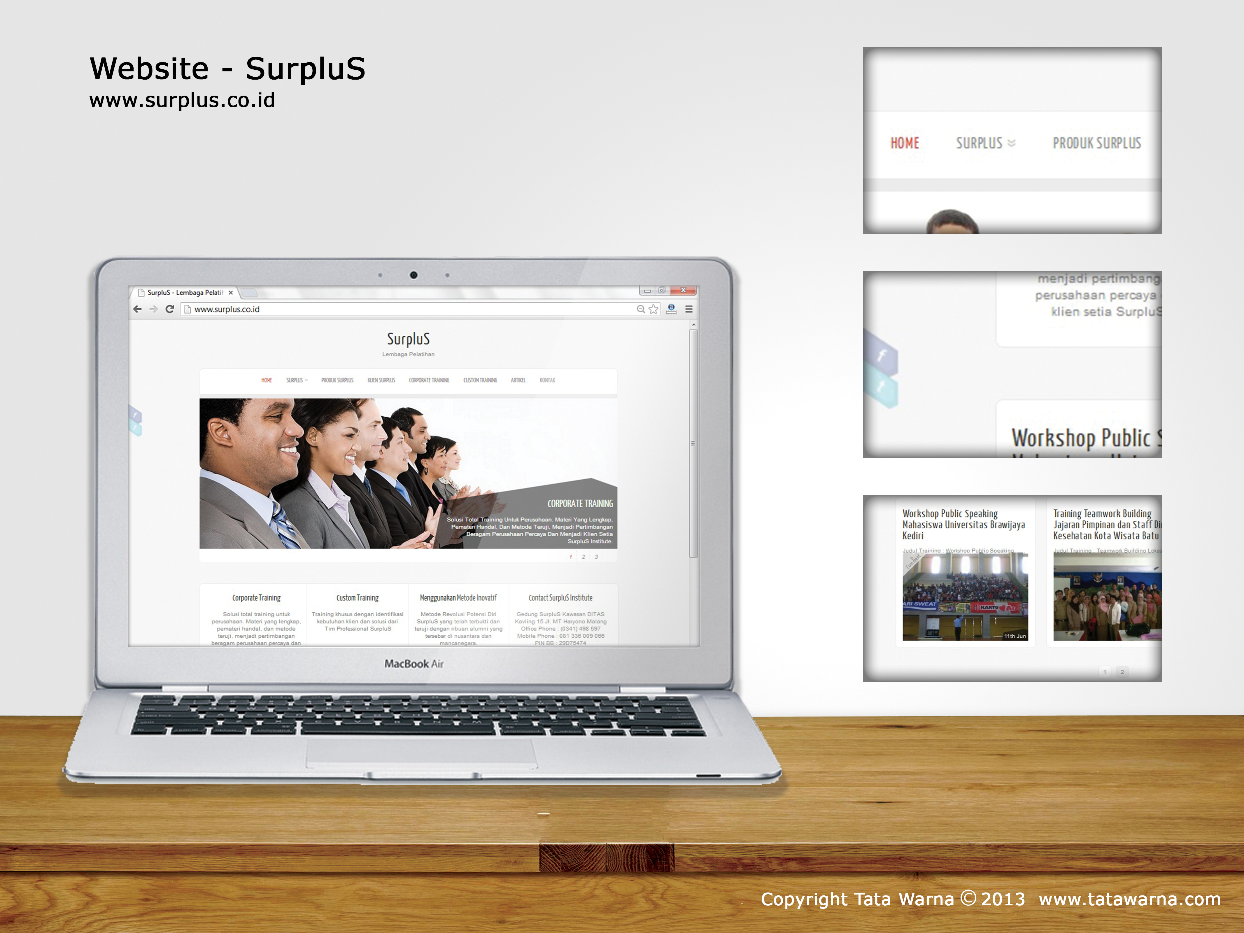 Contoh Desain Company Profile Website Lembaga Pelatihan 