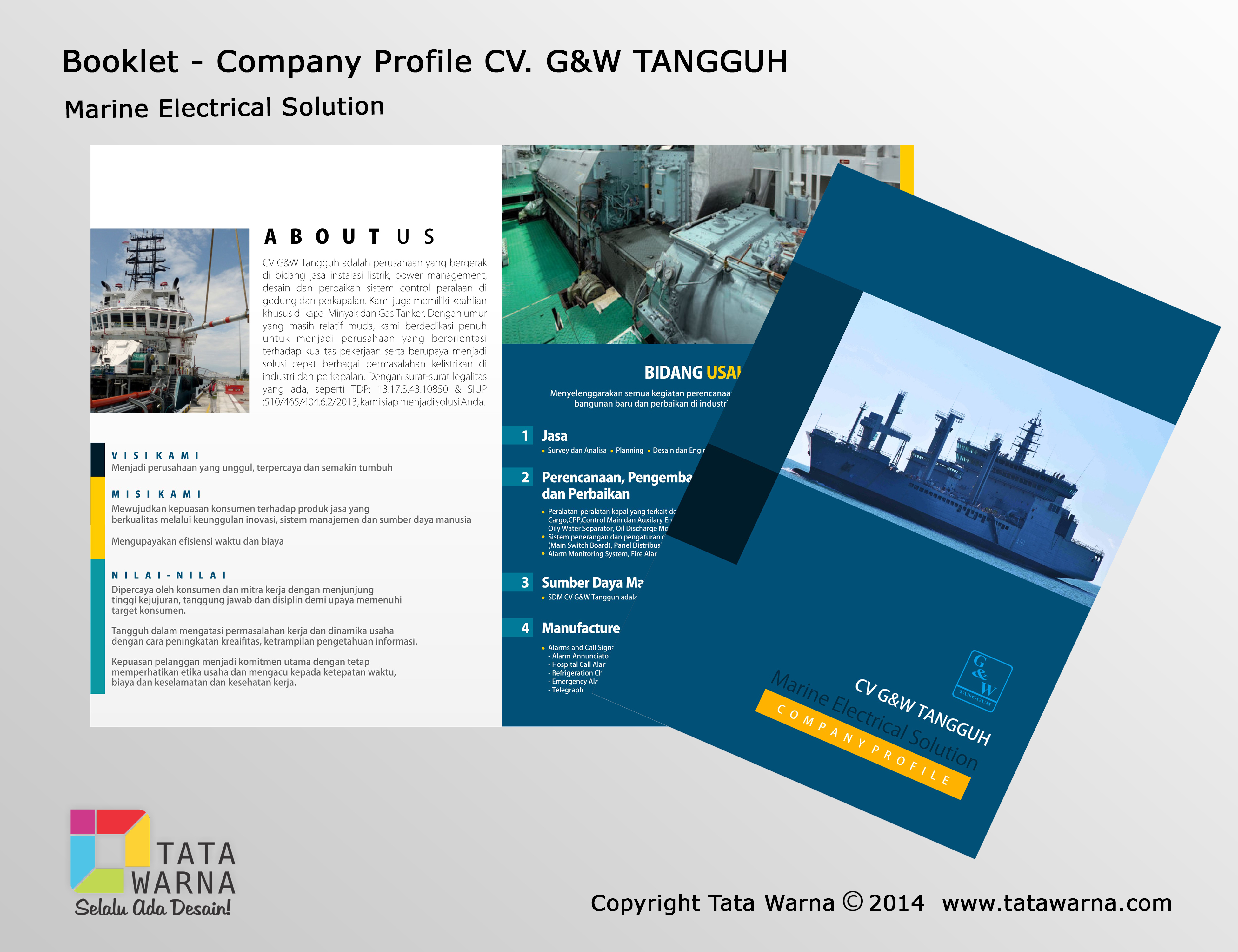 Contoh Desain Company Profile Perusahaan Bidang Marine 